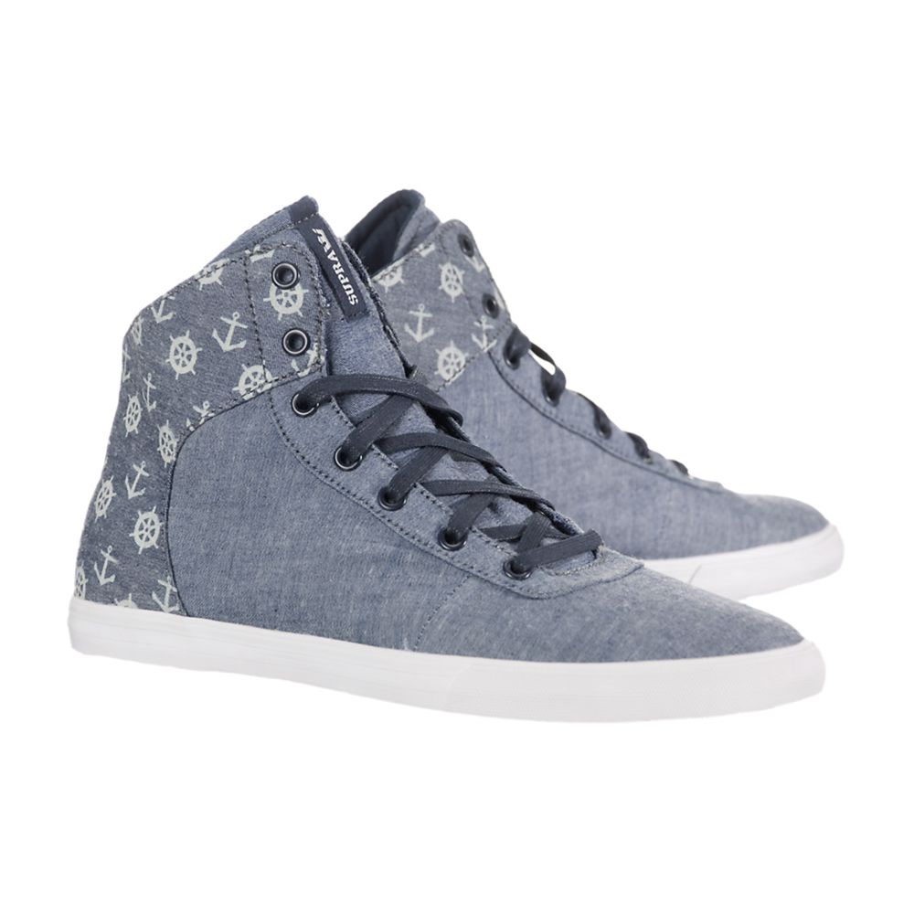 Chaussures de Skate Supra Cuttler Bleu Chambray Denim Homme | HEG-44925661